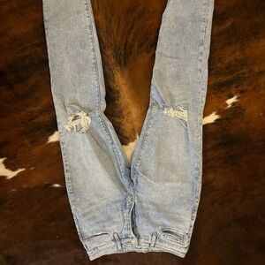 Distressed Light Blue Jeans
